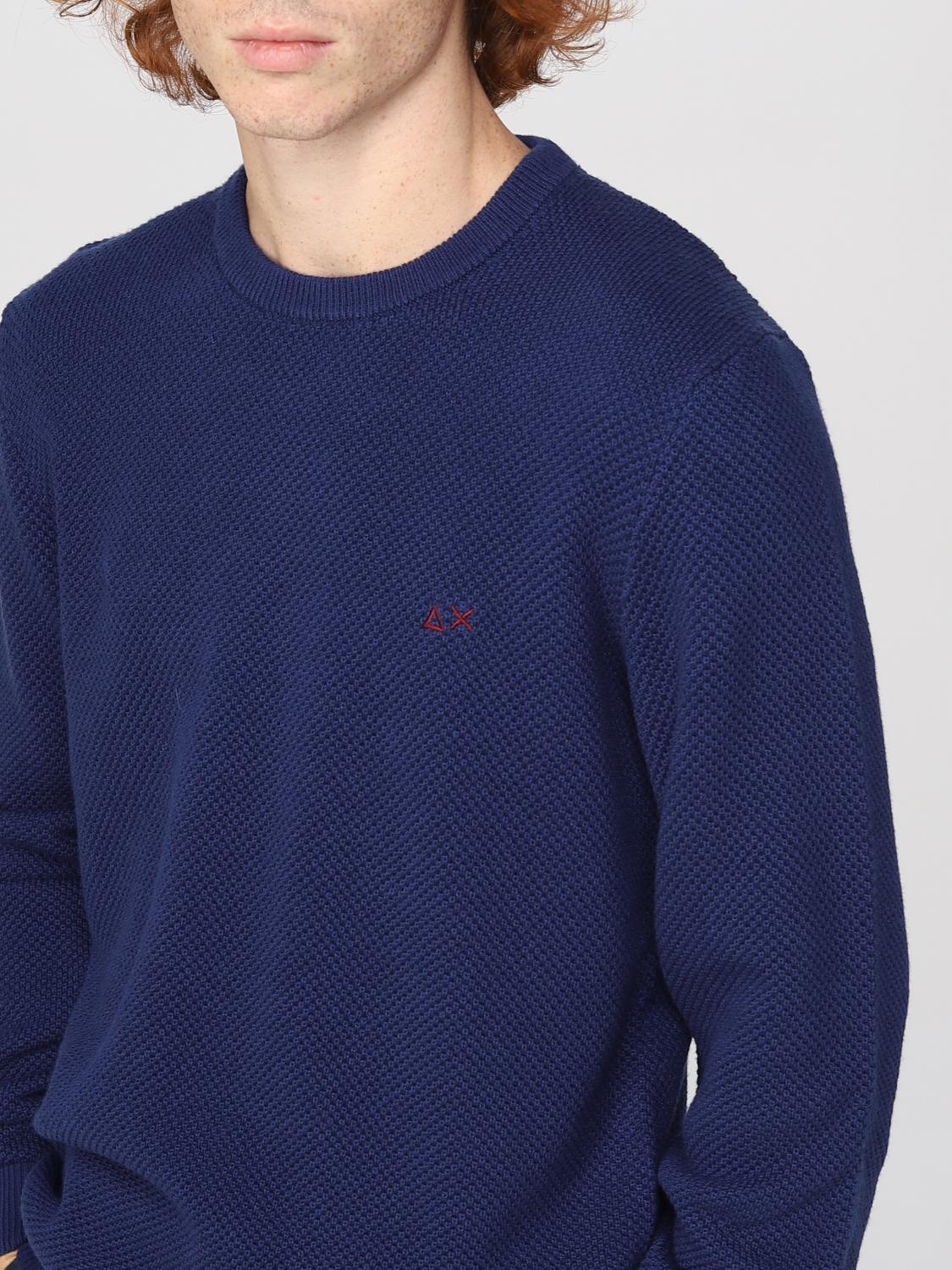 SUN68 SWEATER: Sweater men Sun 68, Blue - Img 3