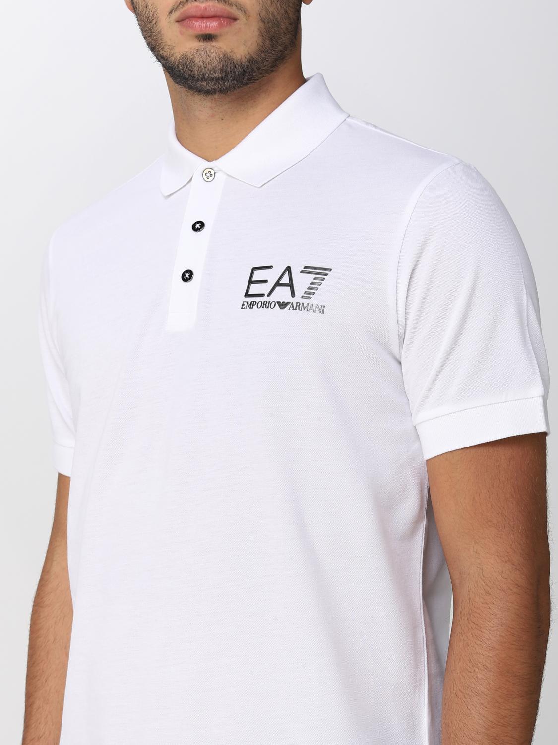 EA7 POLO SHIRT: Polo shirt men Ea7, White - Img 3