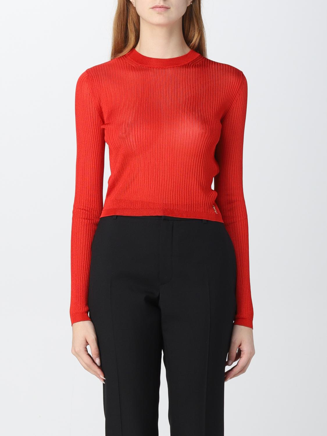 SAINT LAURENT: Sweater women Red Saint Laurent sweater