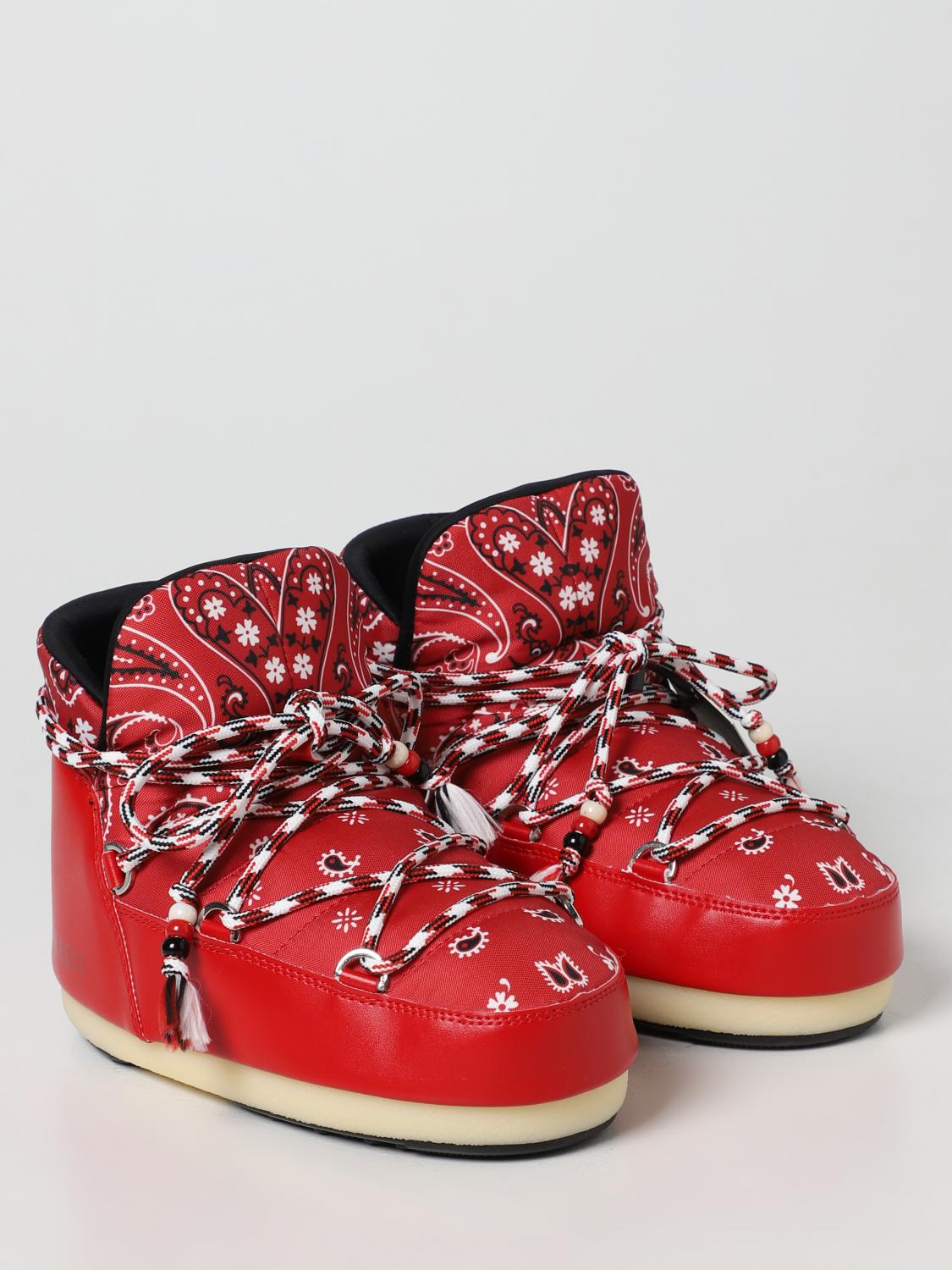 ALANUI BOTINES PLANOS: Botas mujer Alanui, Rojo - Img 2