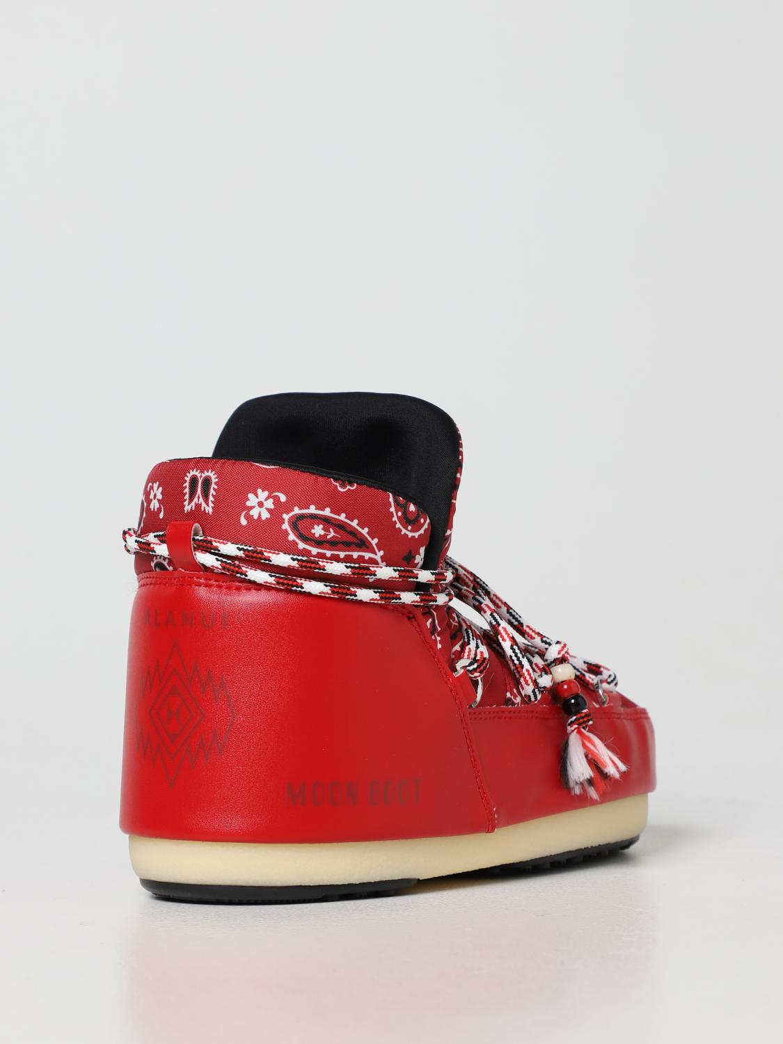 ALANUI BOTINES PLANOS: Botas mujer Alanui, Rojo - Img 3