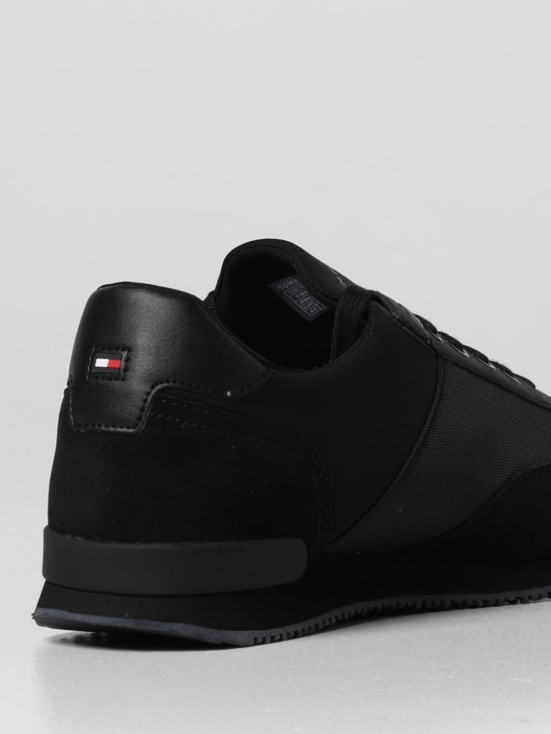 Tommy Hilfiger Iconic Sock Runner suede and mesh sneakers Black