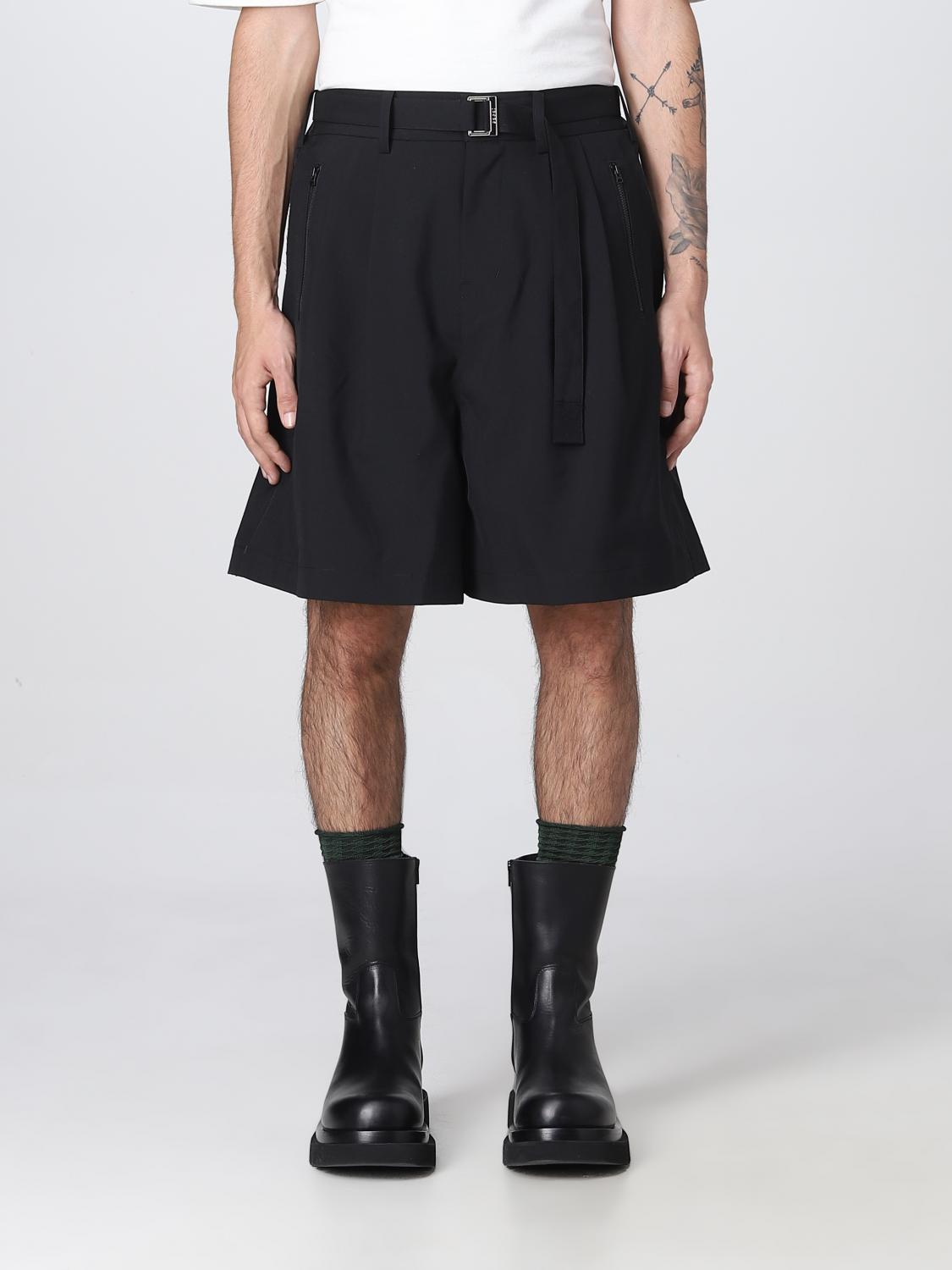 SACAI: Short men - Black | Sacai shorts 2202814M online at GIGLIO.COM