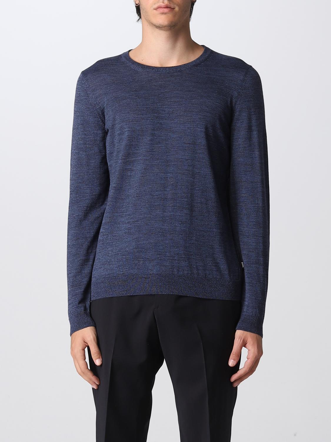 BOSS SWEATER: Sweater men Boss, Blue 1 - Img 1