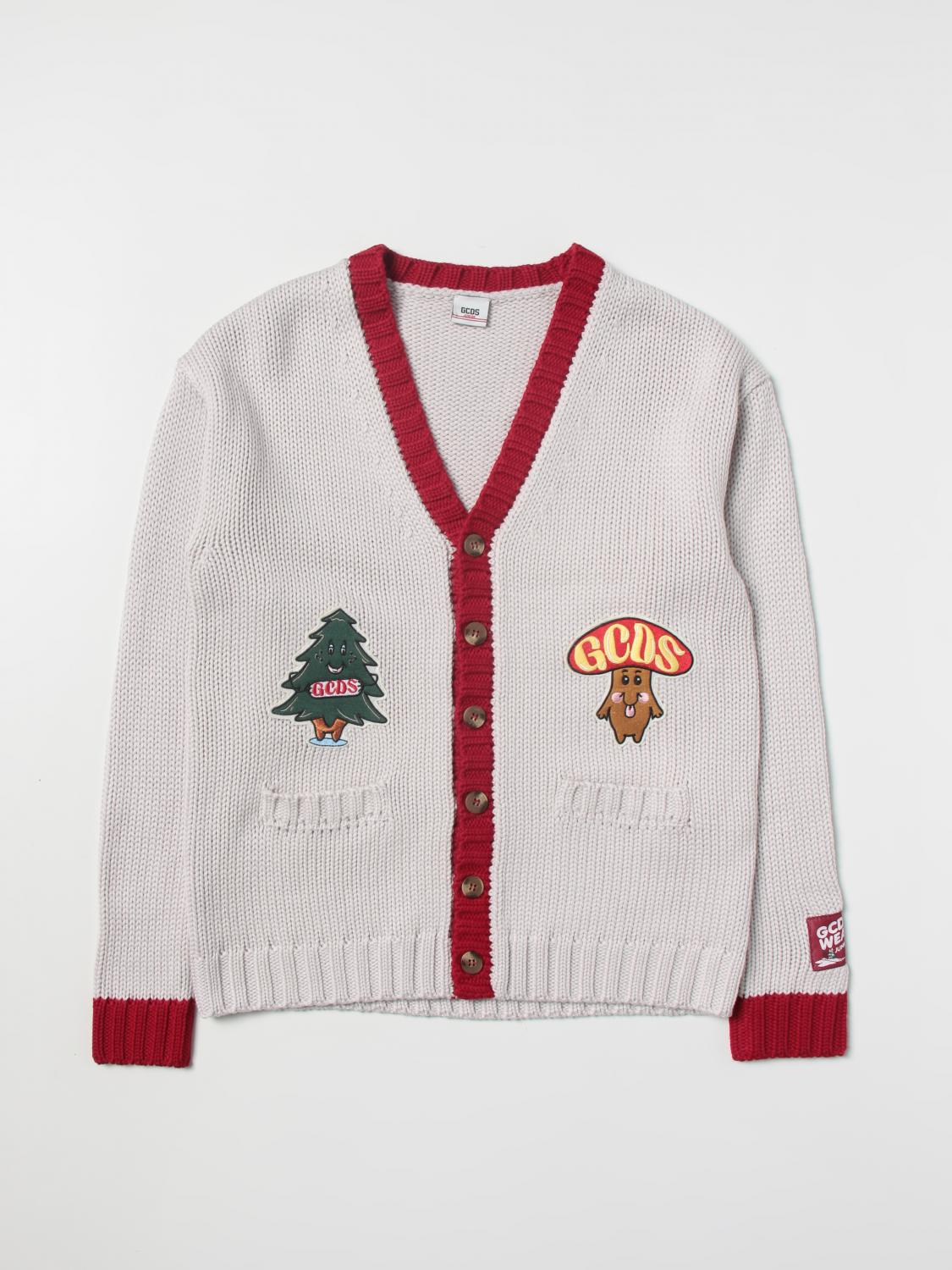 GCDS JUNIOR JERSEY: Jersey niños GCDS, Gris - Img 1