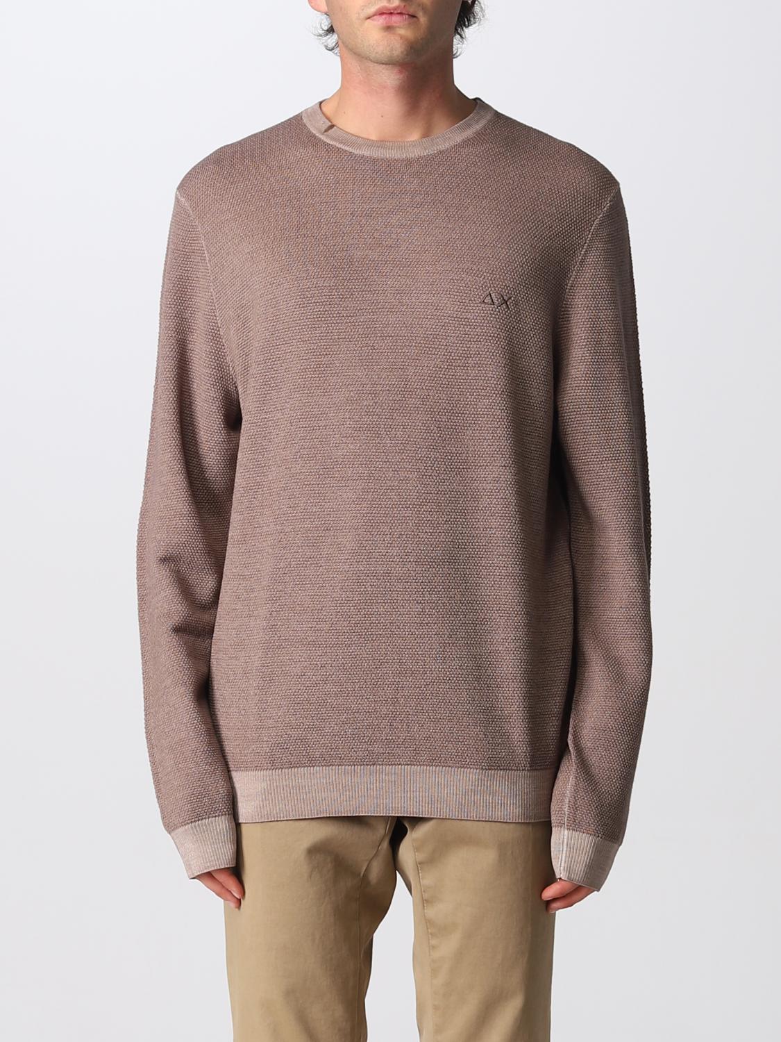 SUN68 SWEATER: Sweater men Sun 68, Beige - Img 1