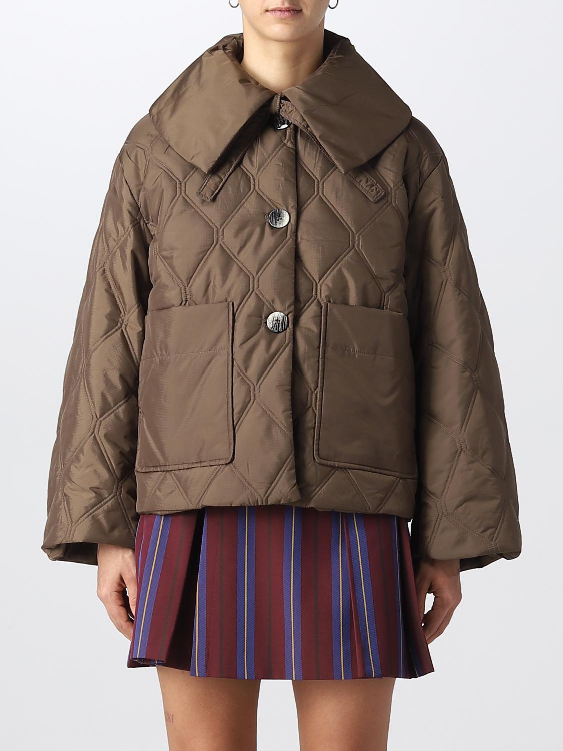 GANNI JACKET: Ganni women's jacket, Brown - Img 1