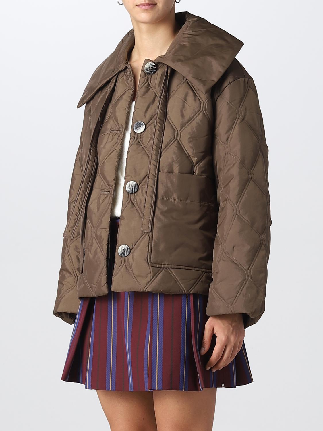GANNI JACKET: Ganni women's jacket, Brown - Img 3