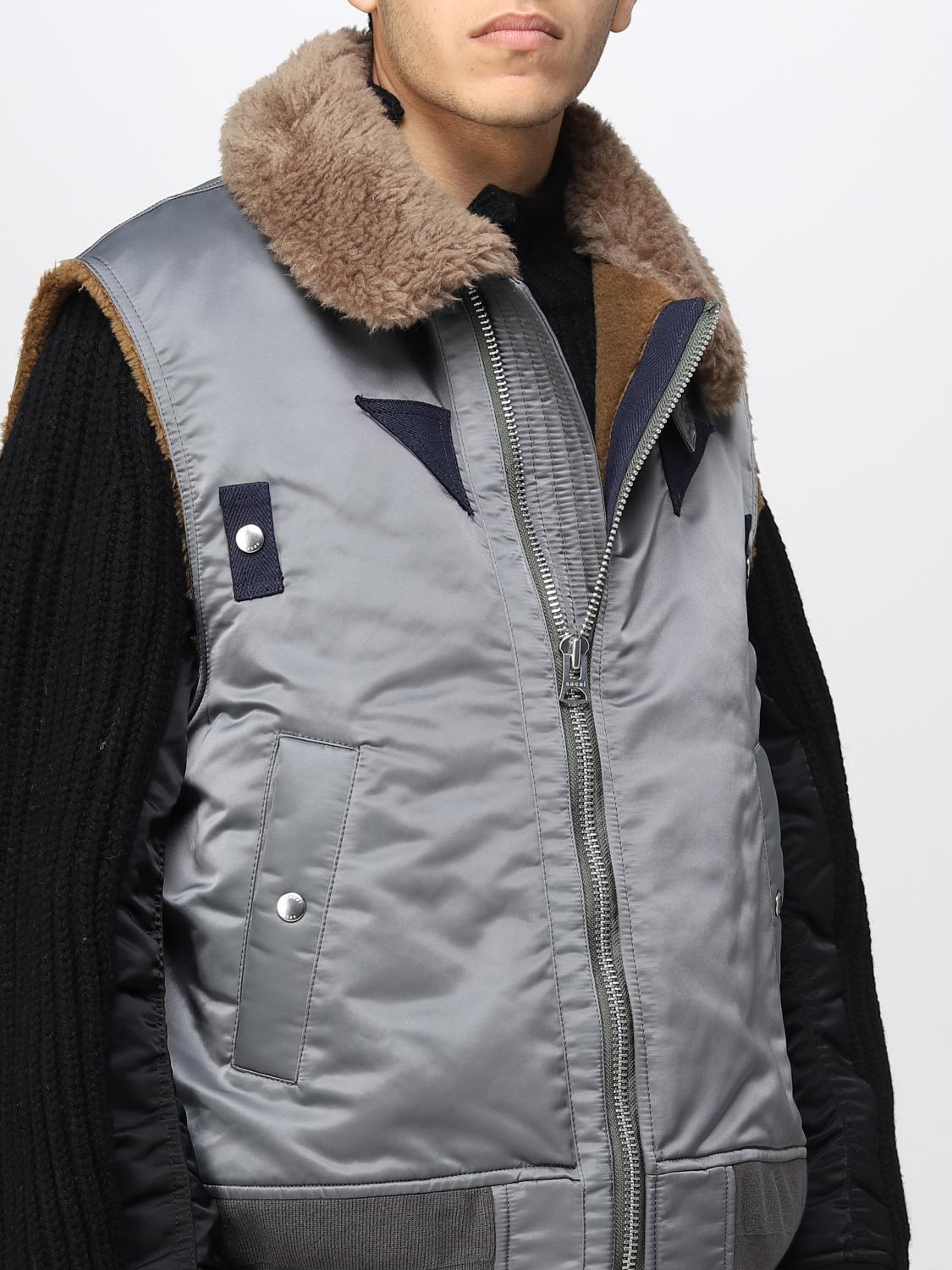 SACAI：スーツベスト メンズ - グレー | GIGLIO.COMオンラインのSacai