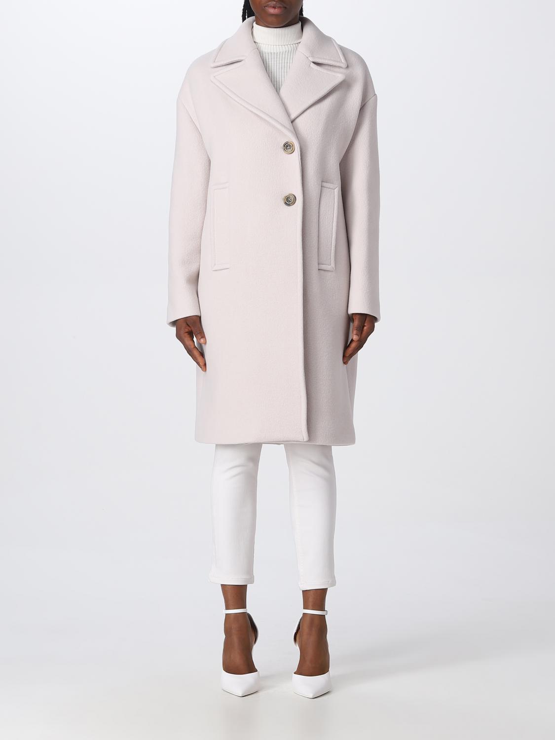 PINKO: Cappotto Inning in misto lana Bianco Cappotto Pinko