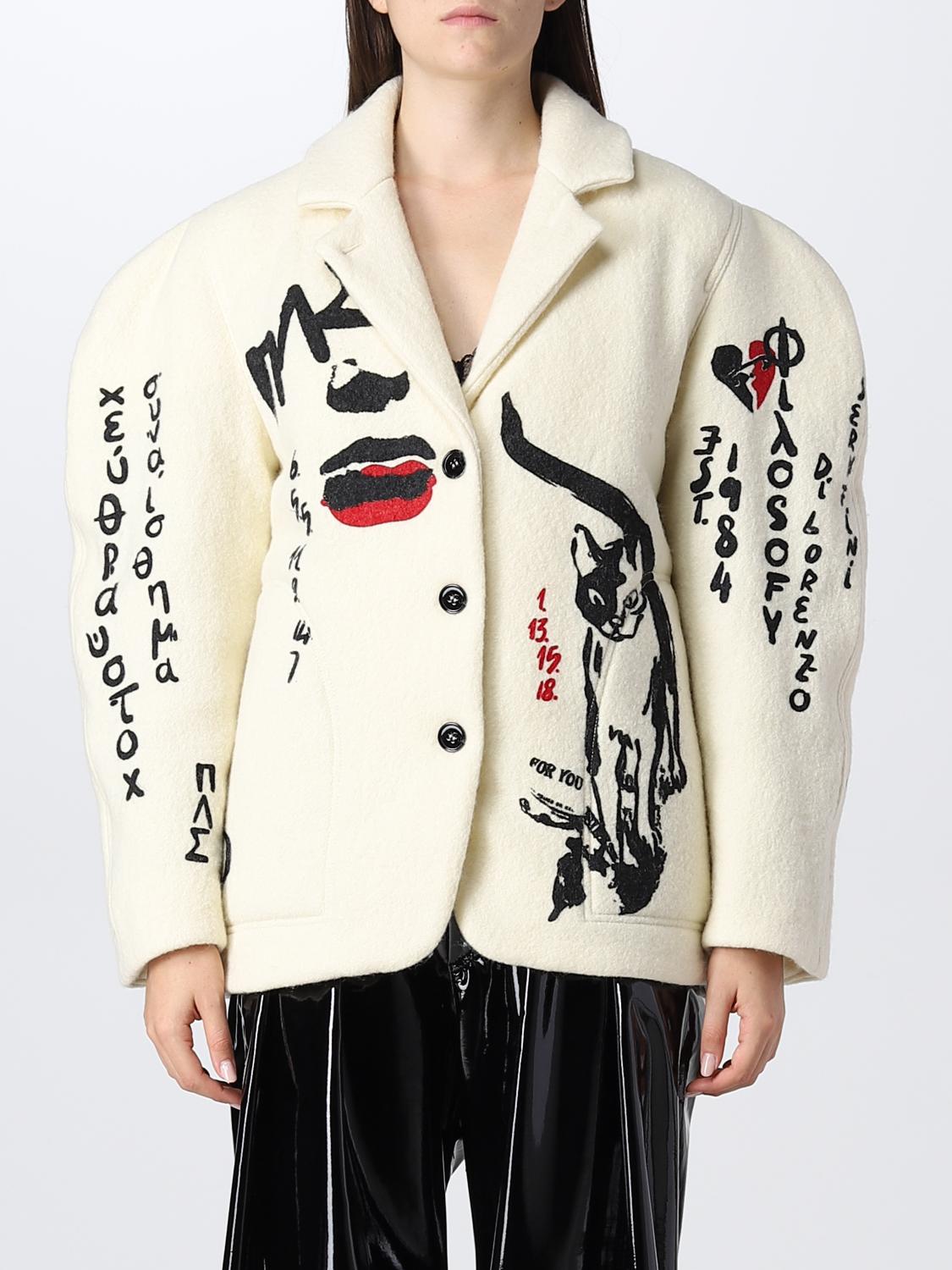ジャケット PHILOSOPHY DI LORENZO SERAFINI Woman Jacket Yellow Cream PHILOSOPHY DI LORENZO SERAFINI: Jacket women - Yellow Cream