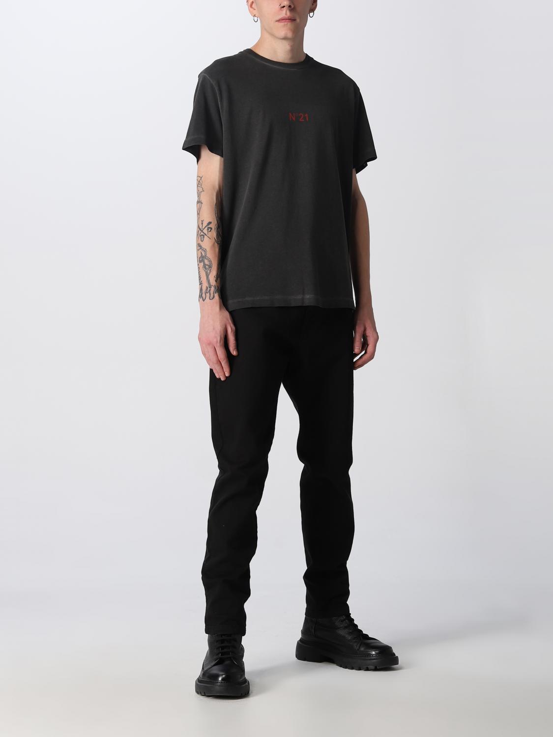 N° 21 T-SHIRT: T-shirt men N° 21, Black - Img 2