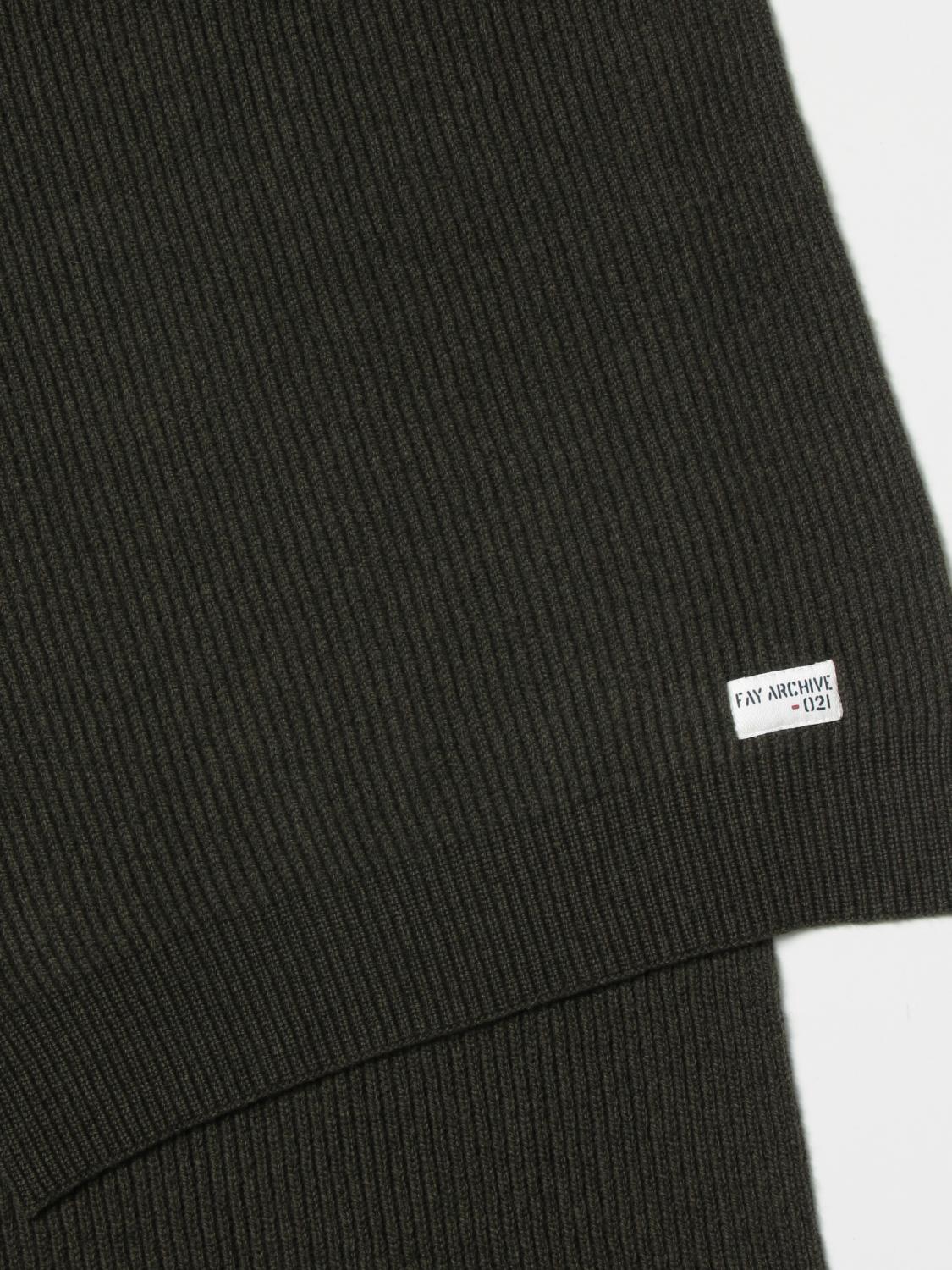 FAY SCIARPA: Sciarpa Fay in lana vergine, Verde - Img 3