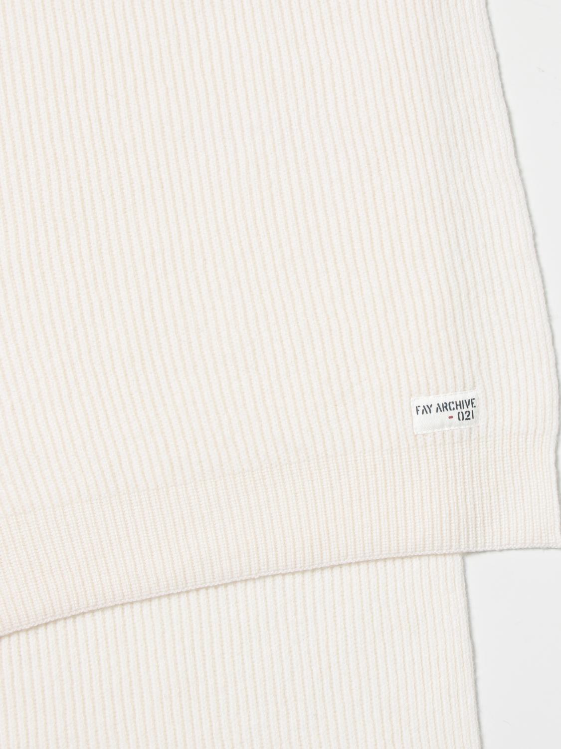 FAY SCIARPA: Sciarpa Fay in lana vergine, Panna - Img 3