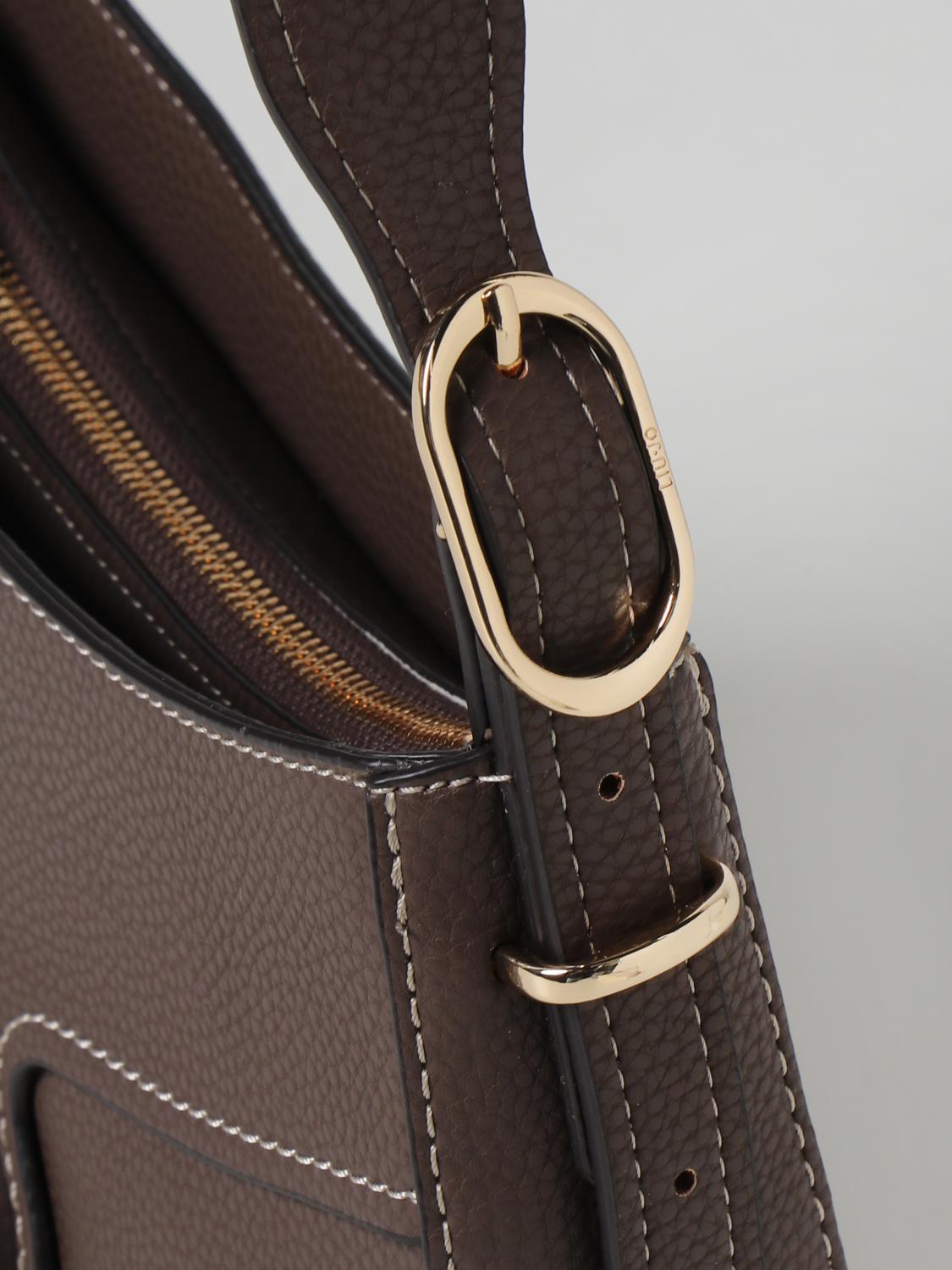 LIU JO BORSA A SPALLA: Borsa Liu Jo in ecopelle martellata, Marrone - Img 3