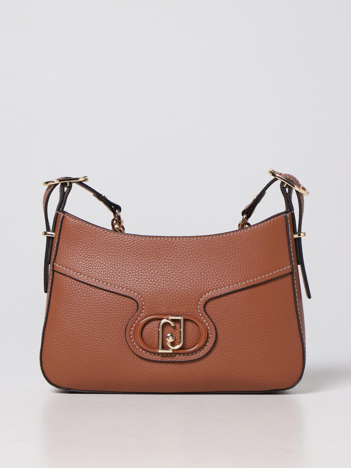 LIU JO BORSA A SPALLA: Borsa Liu Jo in ecopelle martellata, Cuoio - Img 1