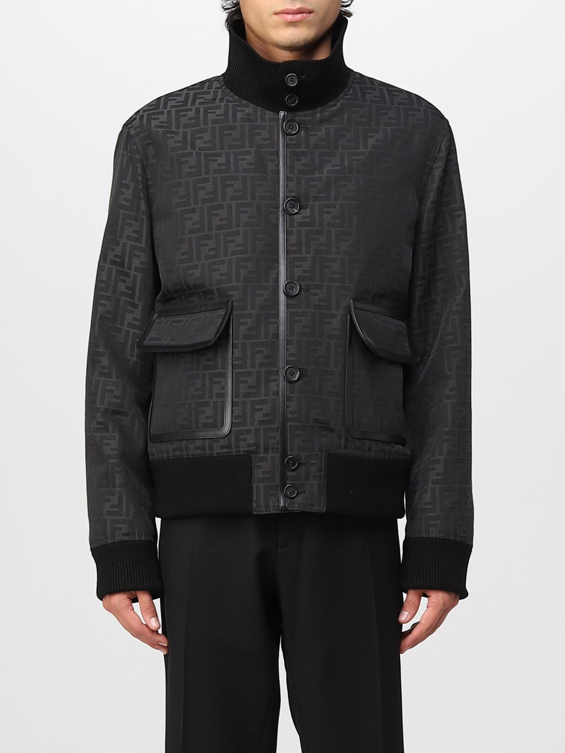 FENDI 外套: 外套 男士 Fendi, 黑色 - Img 1