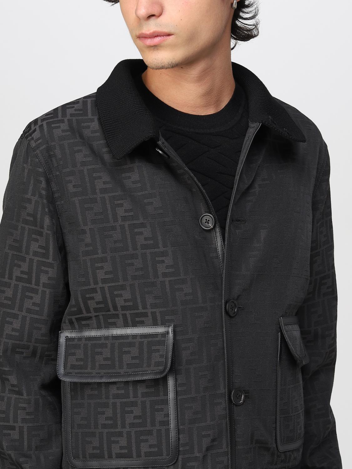 FENDI 外套: 外套 男士 Fendi, 黑色 - Img 5