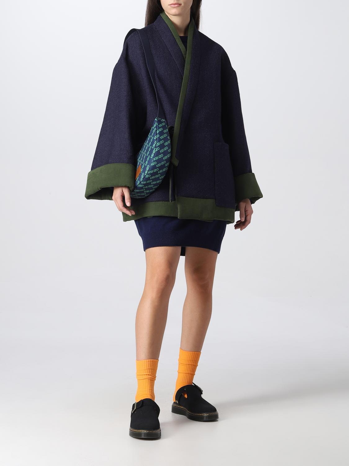 KENZO BORSA A SPALLA: Borsa Sport Monogram Kenzo in tessuto, Blue - Img 2