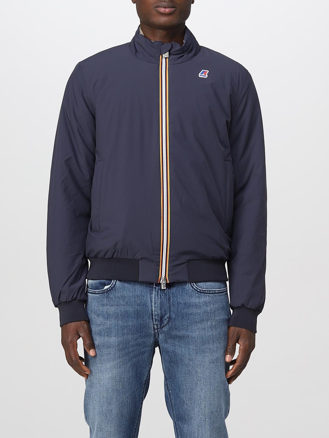 K-WAY JACKET: Coat men K-way, Blue - Img 1