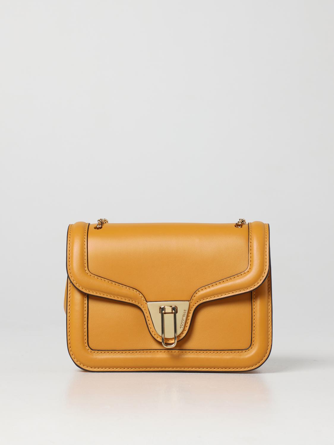 COCCINELLE BORSA MINI: Borsa Coccinelle in pelle liscia, Marrone - Img 1