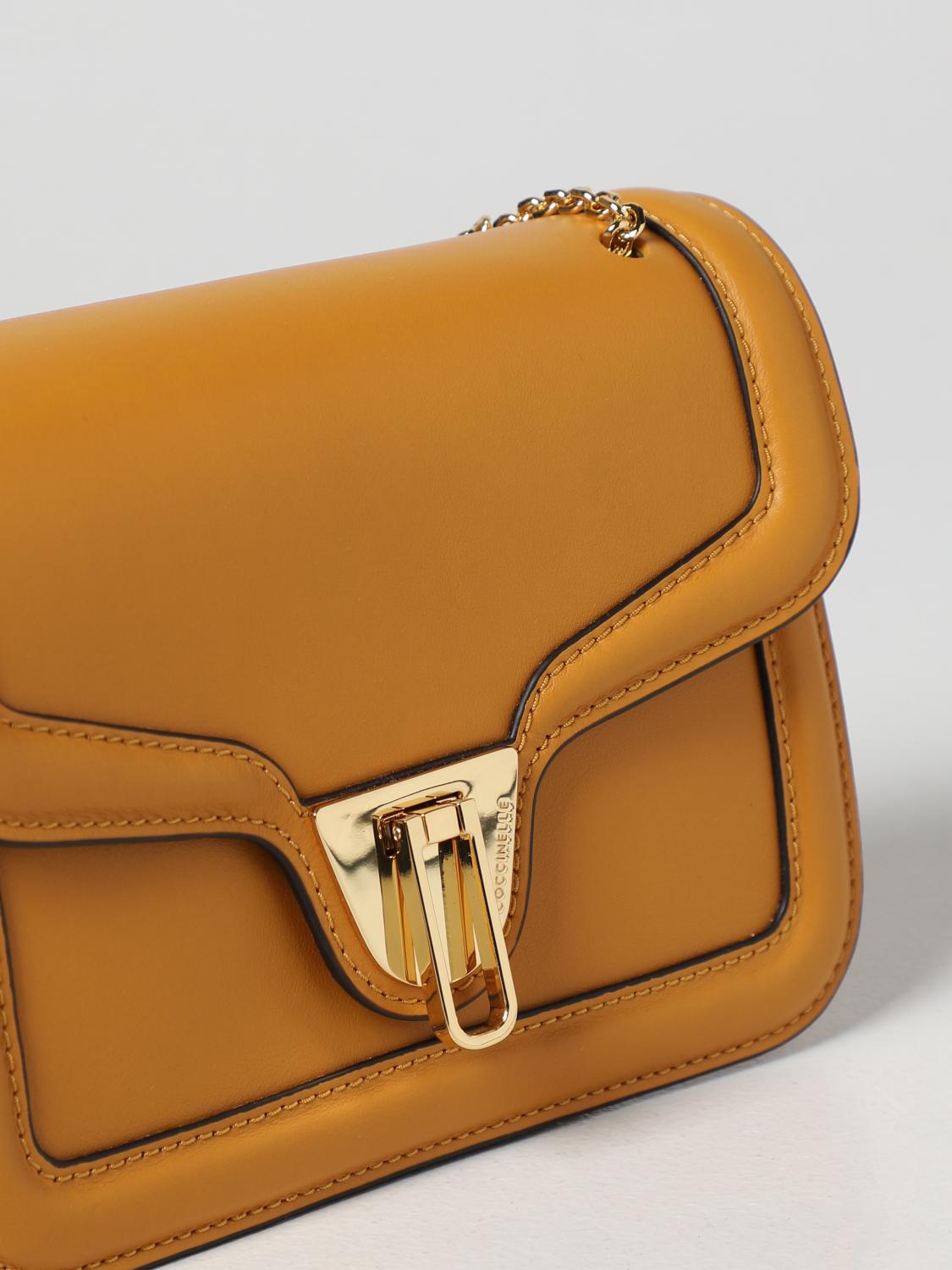 COCCINELLE BORSA MINI: Borsa Coccinelle in pelle liscia, Marrone - Img 3