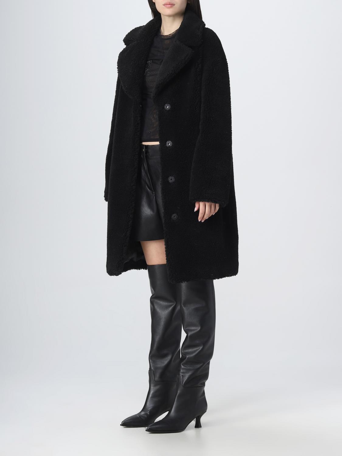 STAND STUDIO ABRIGO DE PIEL: Abrigo mujer Stand Studio, Negro - Img 3