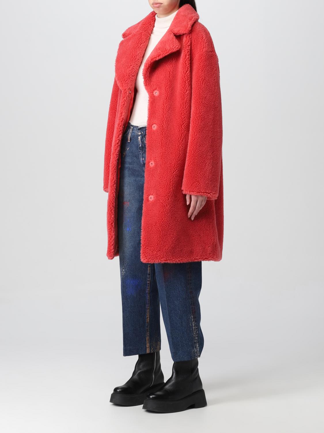 STAND STUDIO ABRIGO DE PIEL: Abrigo mujer Stand Studio, Naranja - Img 3