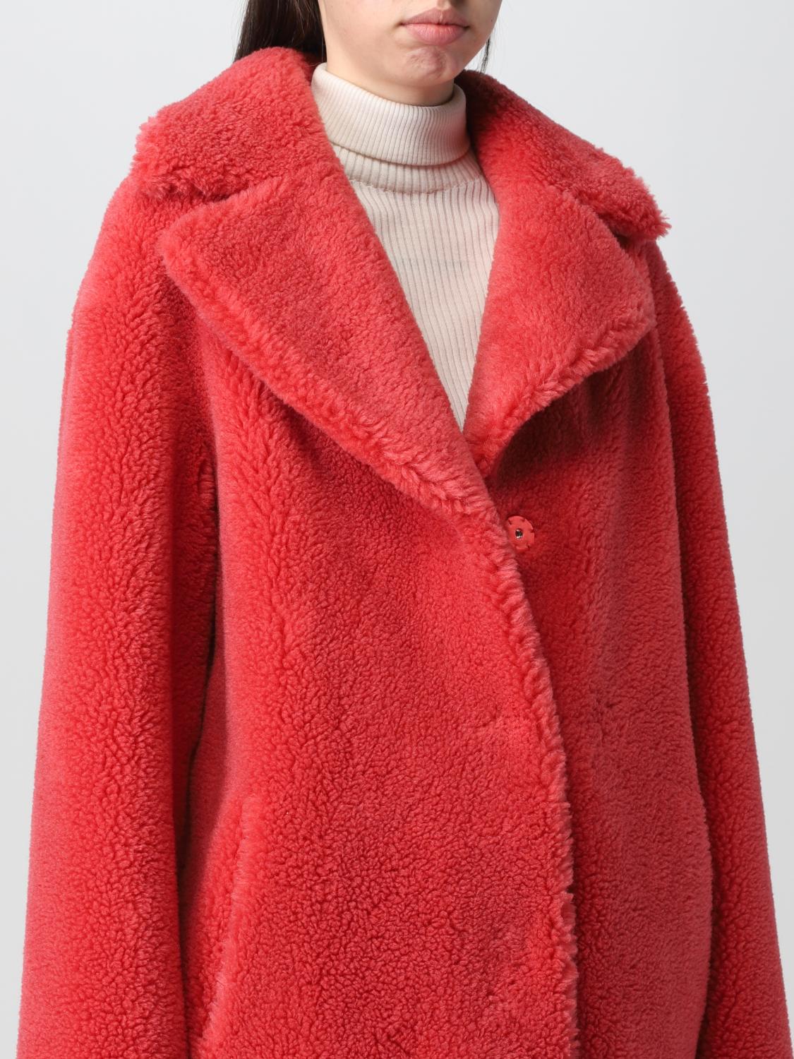 STAND STUDIO ABRIGO DE PIEL: Abrigo mujer Stand Studio, Naranja - Img 4