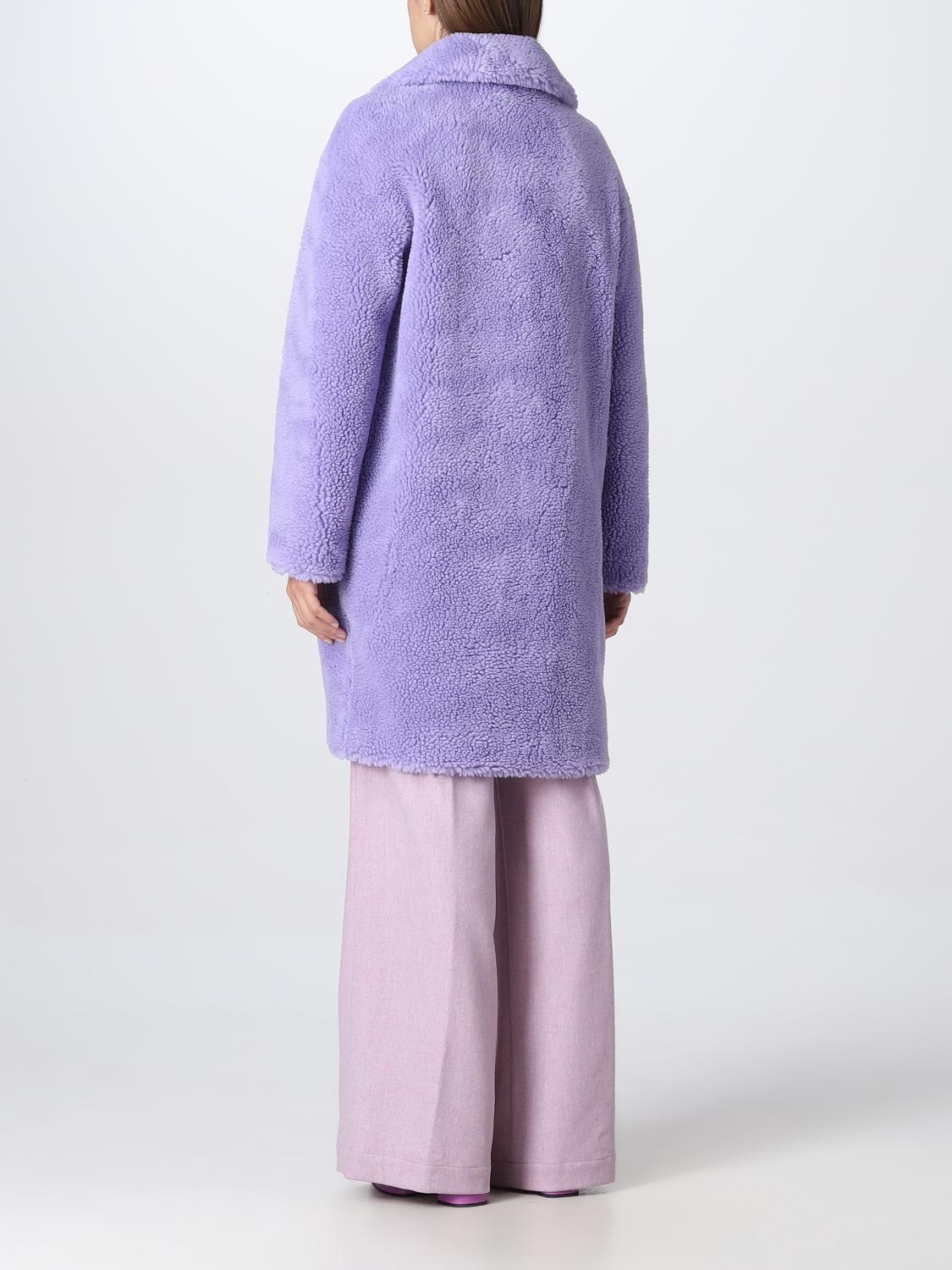 STAND STUDIO ABRIGO DE PIEL: Abrigo mujer Stand Studio, Lila - Img 2