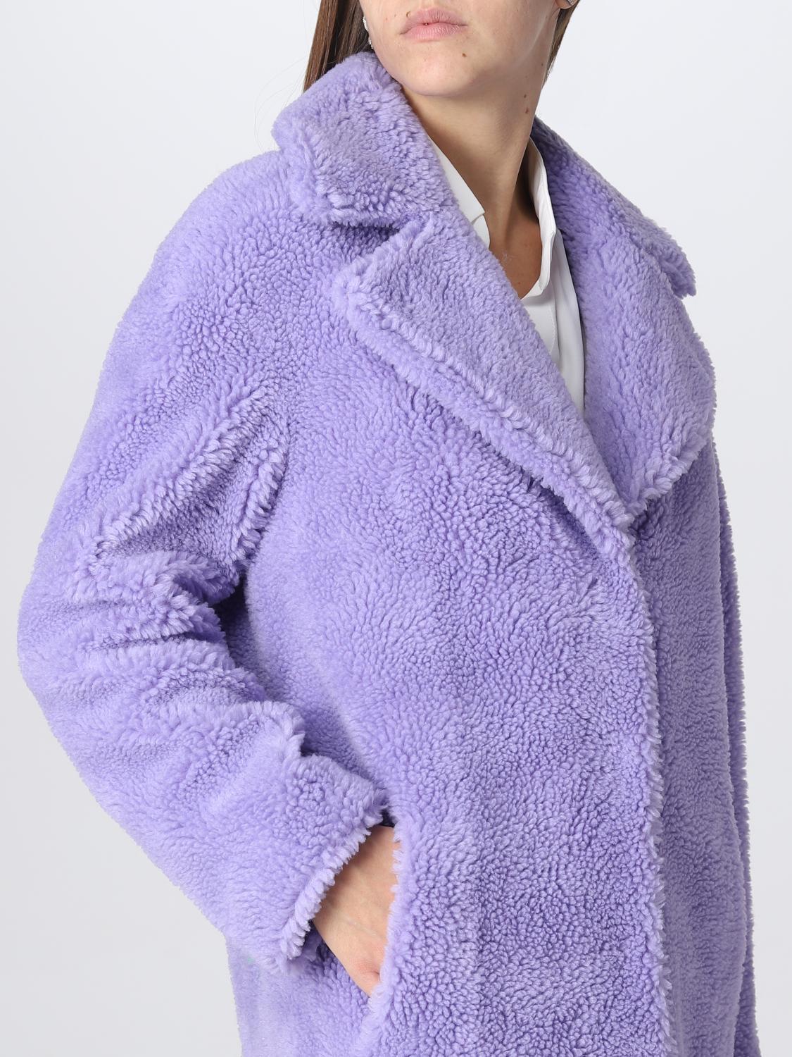 STAND STUDIO ABRIGO DE PIEL: Abrigo mujer Stand Studio, Lila - Img 4