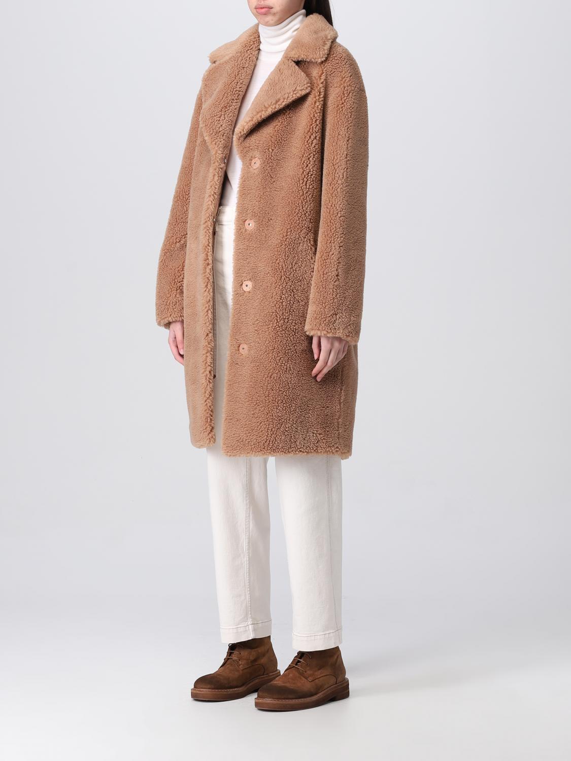 STAND STUDIO ABRIGO DE PIEL: Abrigo mujer Stand Studio, Arena - Img 3