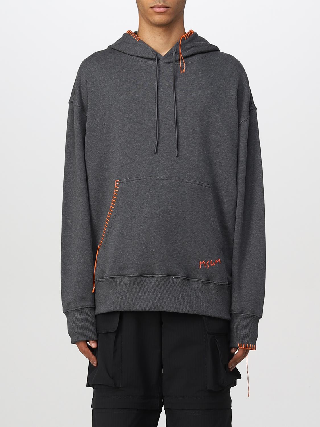 MSGM FELPA: Felpa con cappuccio MSGM, Fumo - Img 1