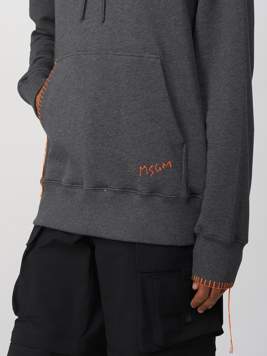 MSGM FELPA: Felpa con cappuccio MSGM, Fumo - Img 4