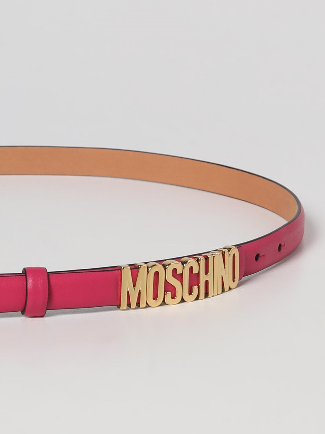 MOSCHINO COUTURE CINTURA: Cintura Moschino Couture in pelle, Fuxia - Img 2
