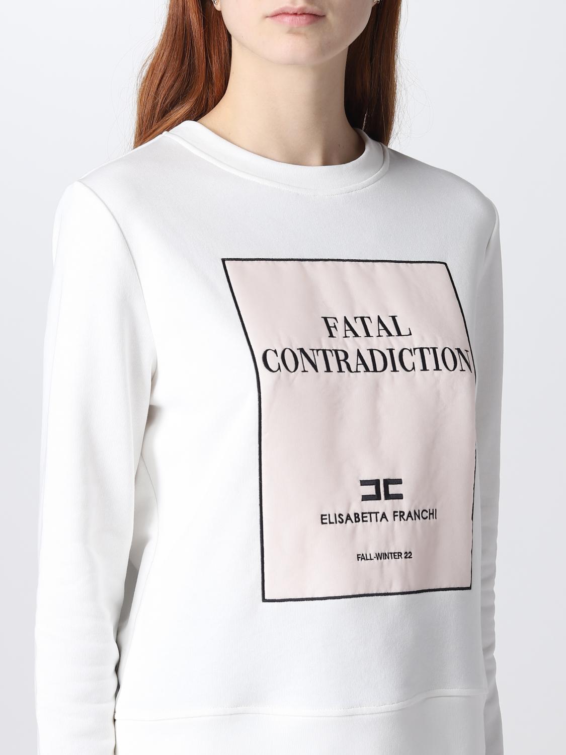 ELISABETTA FRANCHI SUDADERA: Sudadera mujer Elisabetta Franchi, Marfil - Img 3