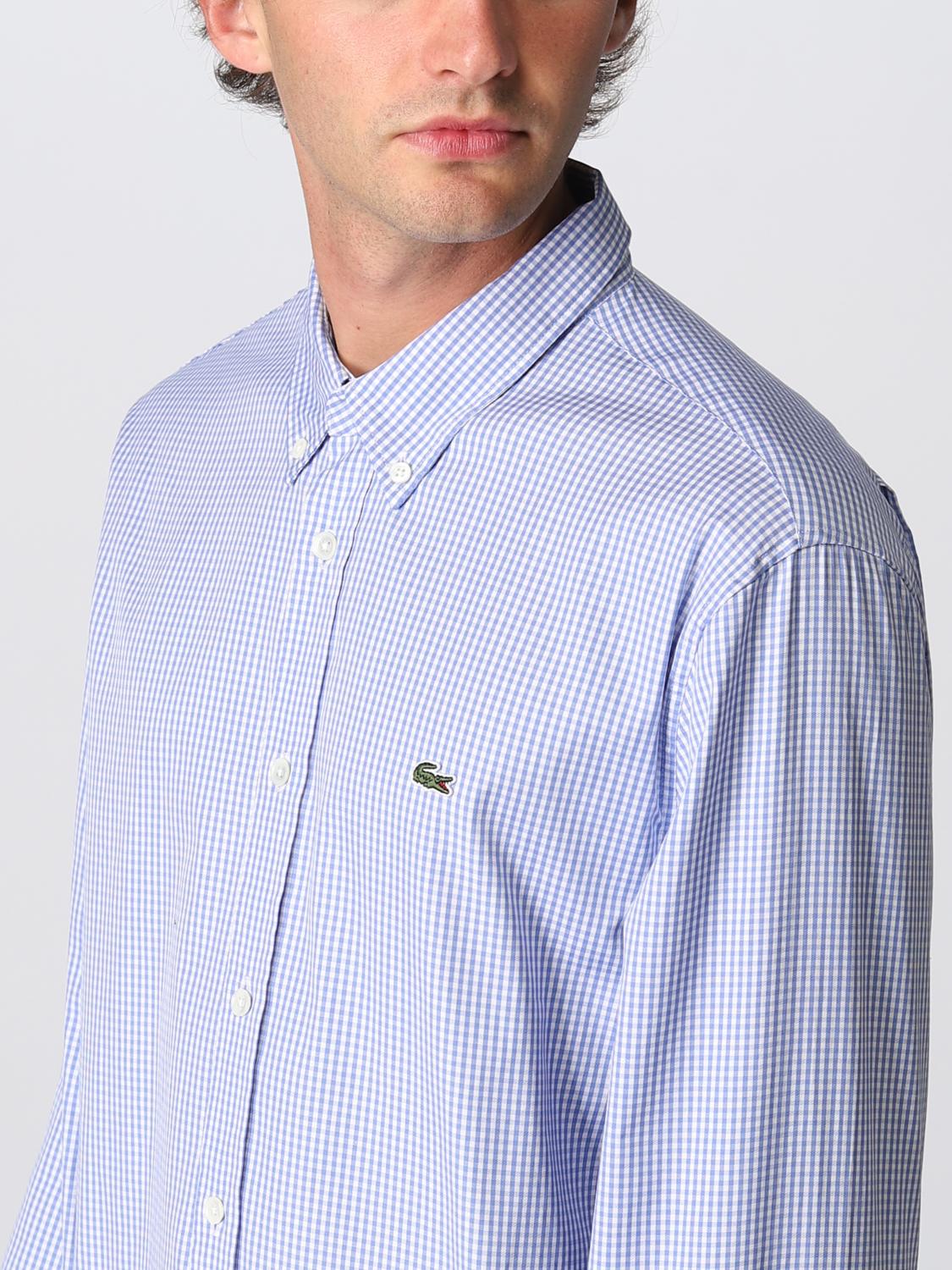 LACOSTE SHIRT: Shirt men Lacoste, Sky Blue - Img 3