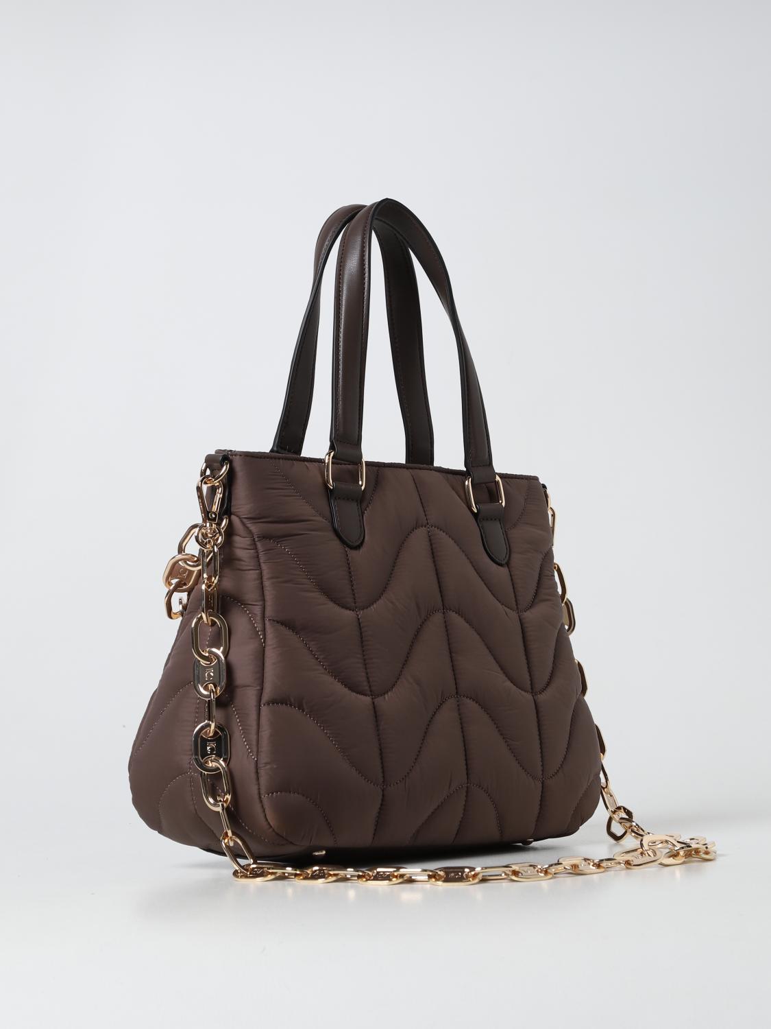 LA CARRIE BORSA TOTE: Borsa Touchy La Carrie in nylon trapuntato, Marrone - Img 2