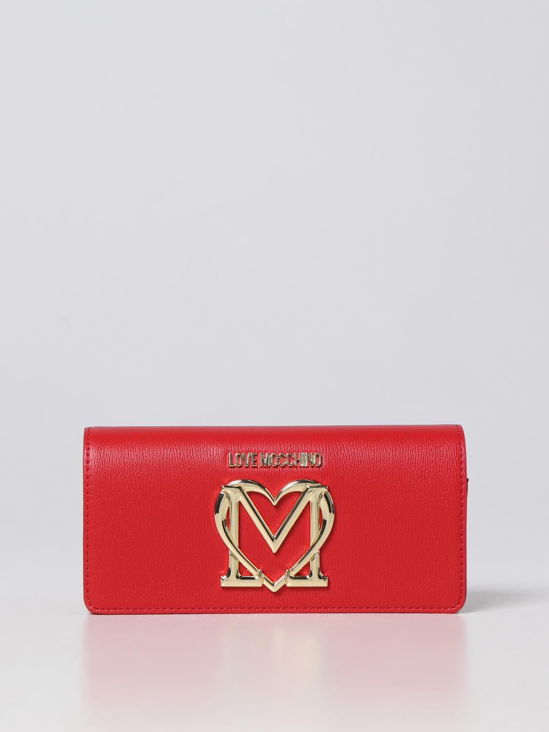 LOVE MOSCHINO: Wallet women Red Love Moschino wallet