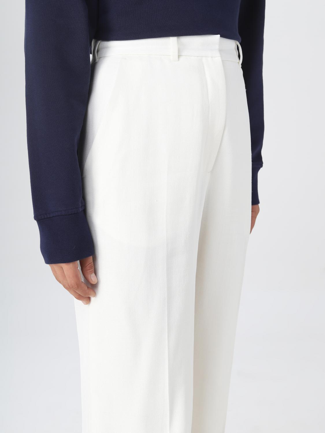 ボトムスその他 CASABLANCA Women Pants WF22TR03901 White CASABLANCA: Pants women - Yellow Cream | Casablanca pants