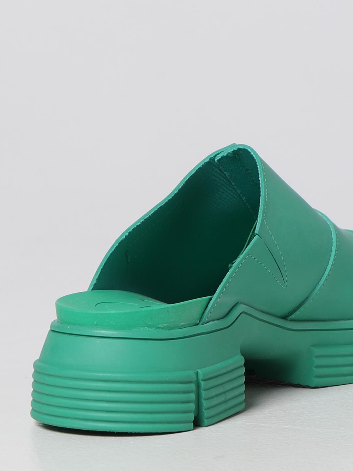 GANNI：フラットシューズ レディース - グリーン | GIGLIO.COM