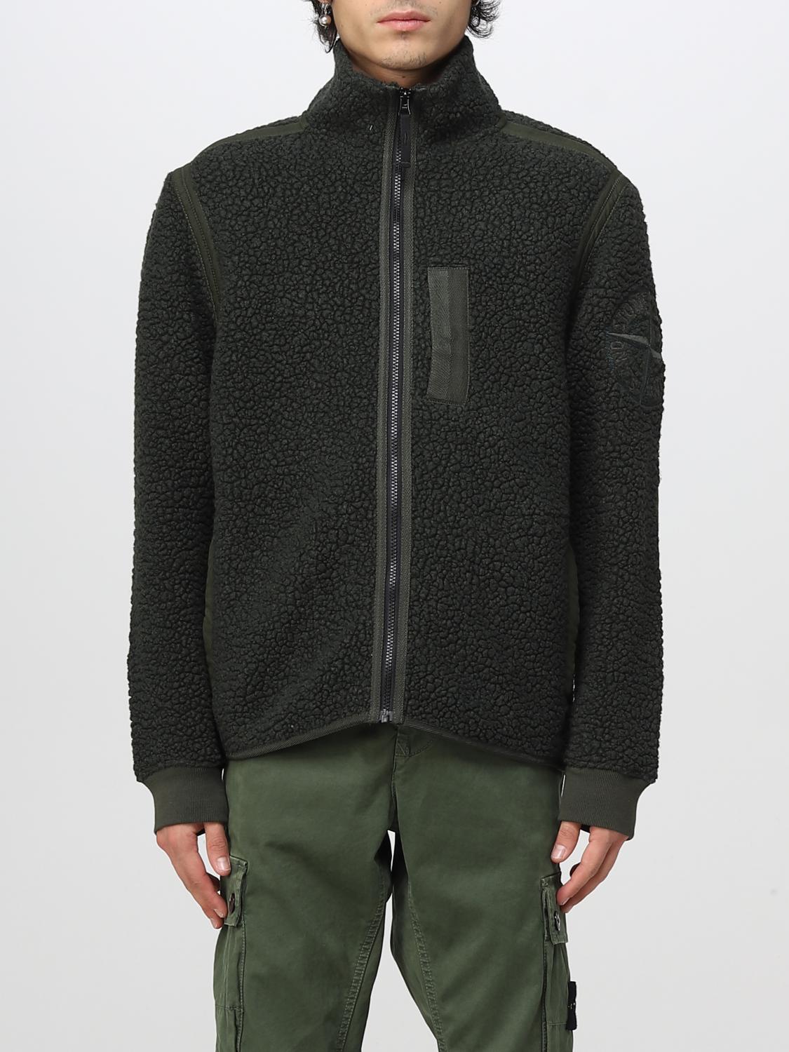 STONE ISLAND: wool blend jacket - Olive | Stone Island jacket