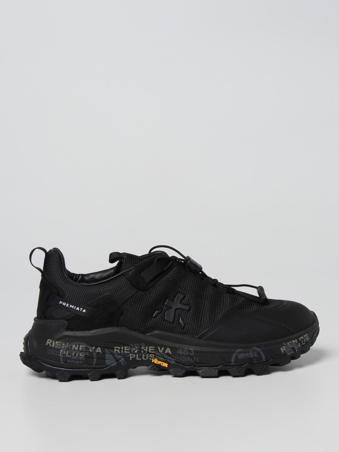 PREMIATA: Sneakers Cross in mesh - Nero | Sneakers Premiata