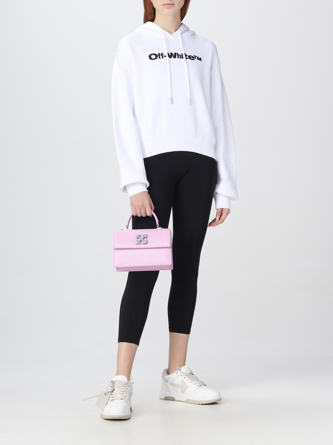 OFF-WHITE FELPA: Felpa con cappuccio Off-White, Bianco - Img 2
