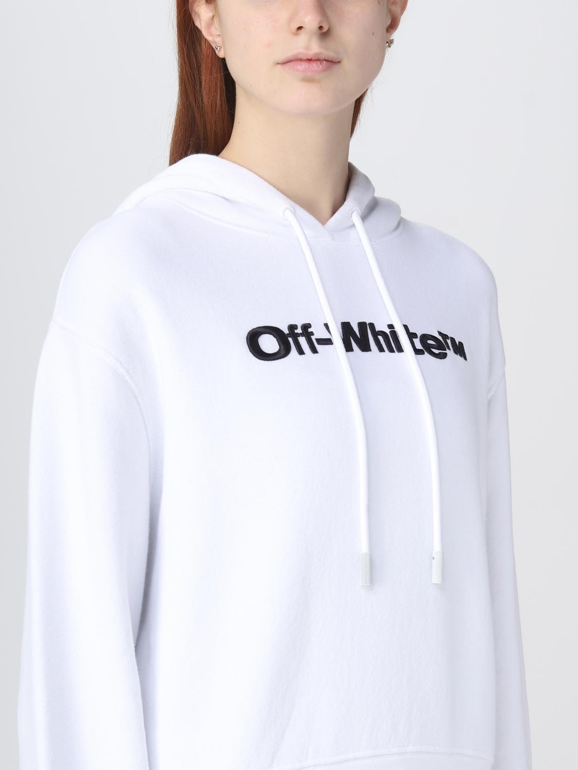 OFF-WHITE FELPA: Felpa con cappuccio Off-White, Bianco - Img 5