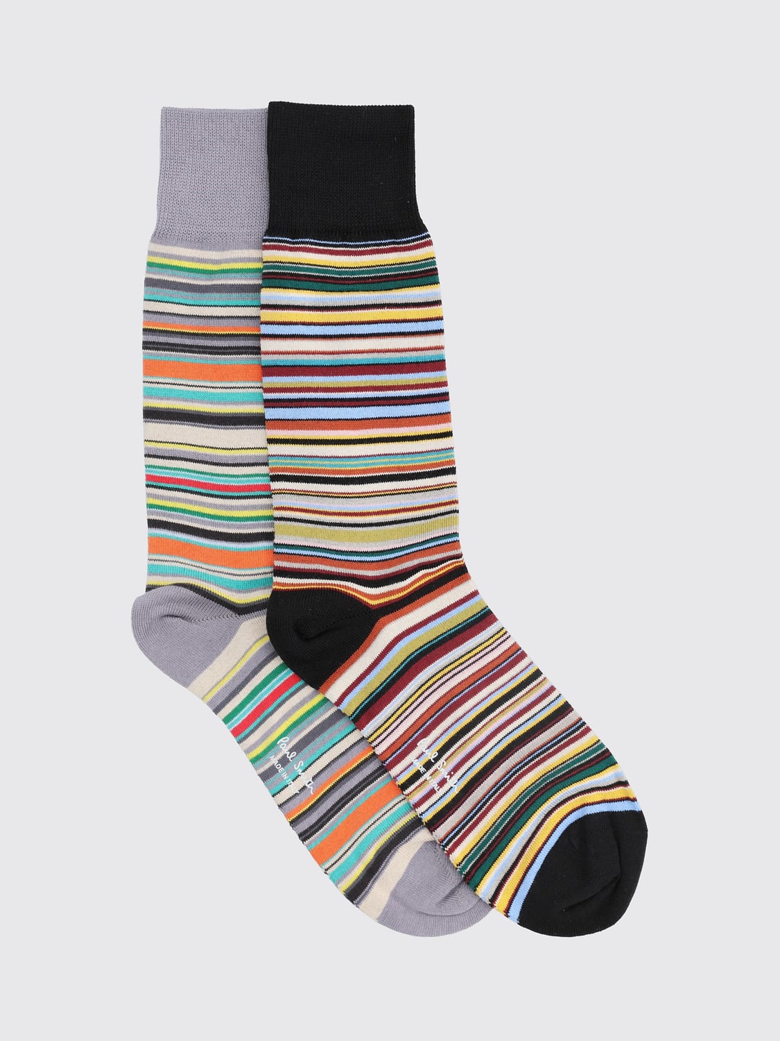 PAUL SMITH CHAUSSETTES: Lot de 2 paires de chaussettes en coton rayé Paul Smith, Fa01 - Img 1
