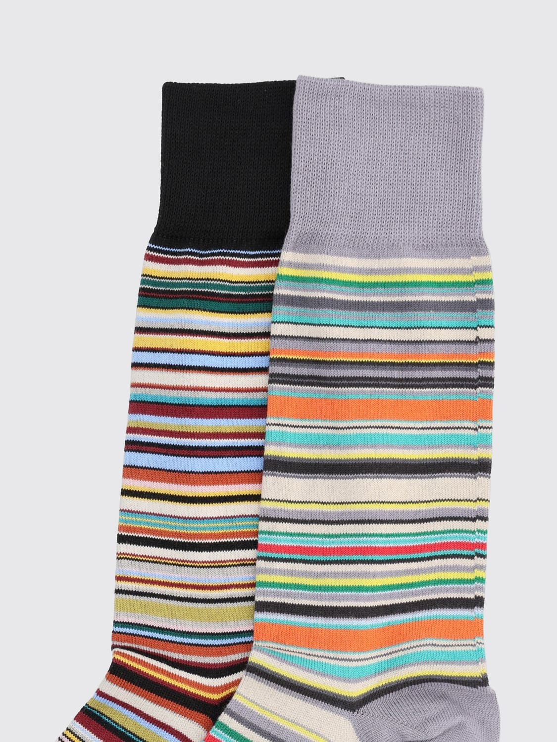 PAUL SMITH CHAUSSETTES: Lot de 2 paires de chaussettes en coton rayé Paul Smith, Fa01 - Img 2