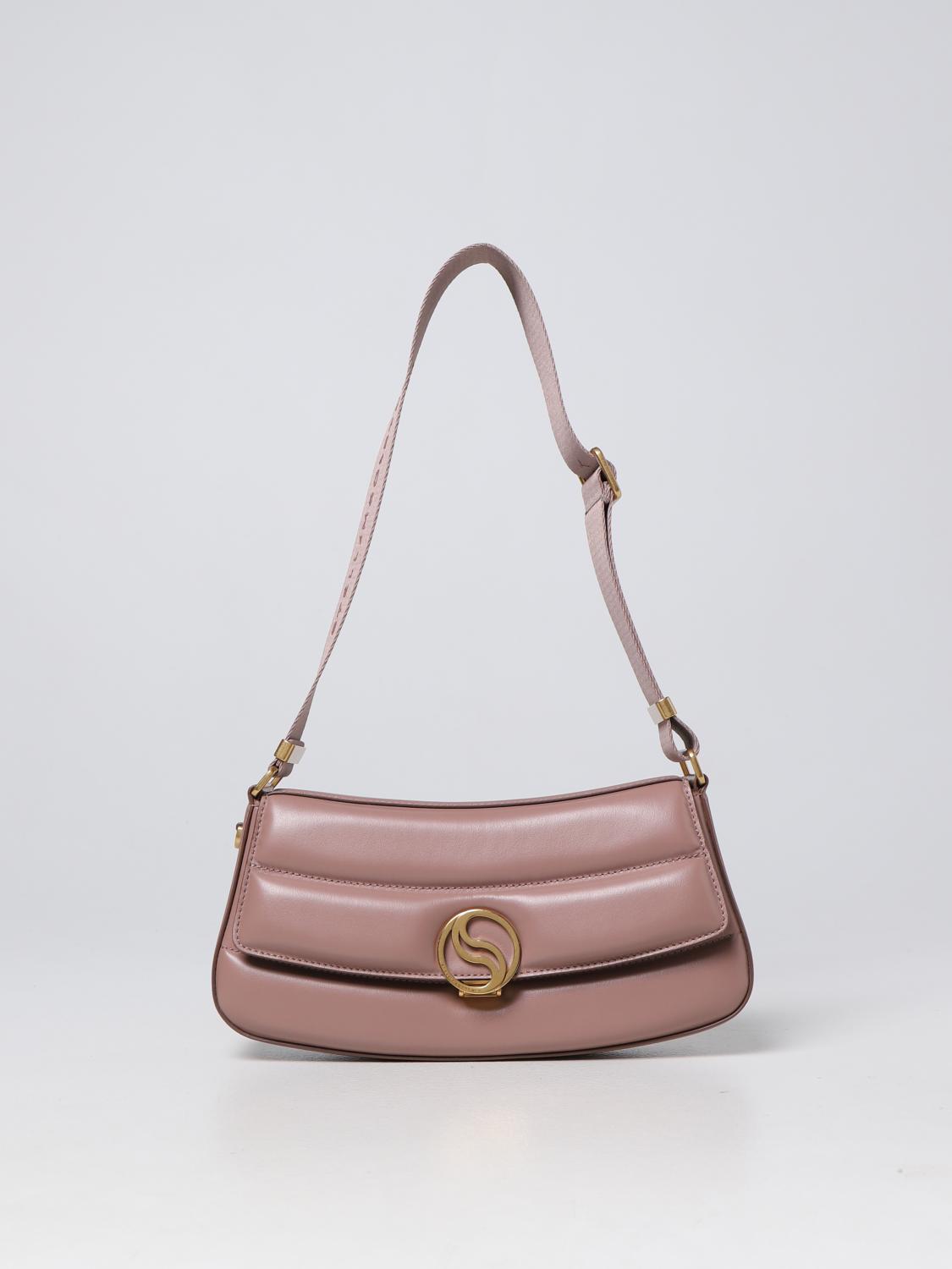 ハンドバッグ Stella McCartney HAND BAG (7B0025WP0110 1000) Stella McCartney S-Wave Logo Plaque Padded Shoulder Bag