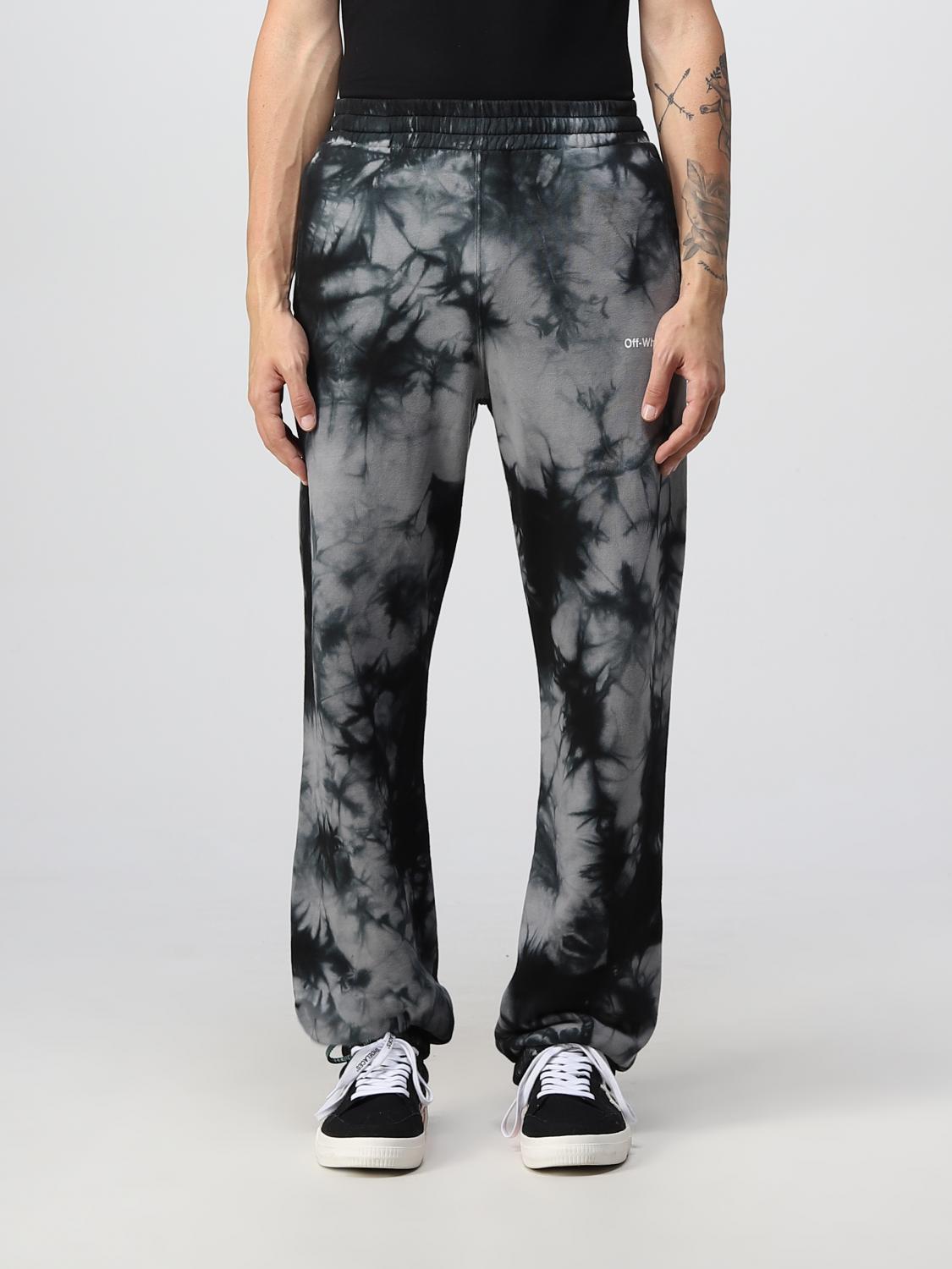 OFF-WHITE: Pants men - Grey | Off-White pants OMCH029F22FLE009 online ...