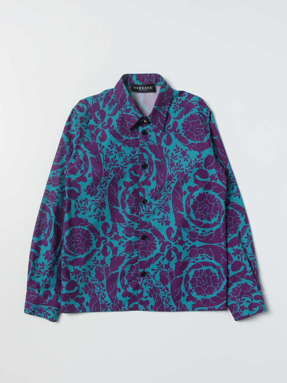 VERSACE CAMISA: Camisa niños Versace Young, Violeta - Img 1